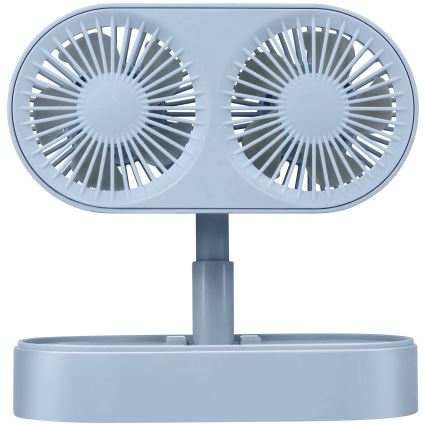 Újratölthető asztali ventilátor 3,7V 1200 mAh kék