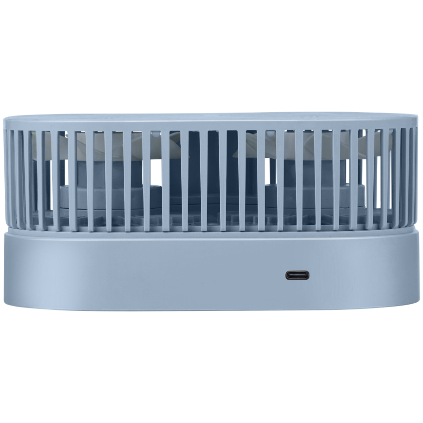 Újratölthető asztali ventilátor 3,7V 1200 mAh kék