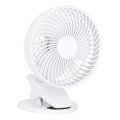 Újratölthető asztali ventilátor klipsszel VIENTO 6W/5V 2000 mAh fehér