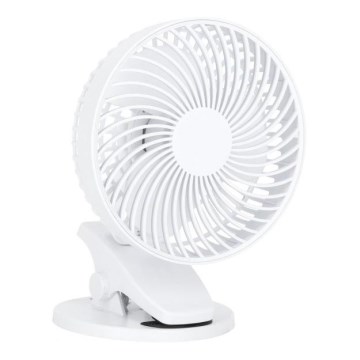 Újratölthető asztali ventilátor klipsszel VIENTO 6W/5V 2000 mAh fehér