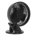 Újratölthető asztali ventilátor klipsszel VIENTO 6W/5V 2000 mAh fekete