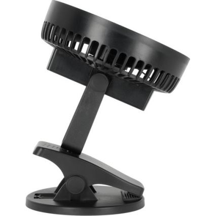 Újratölthető asztali ventilátor klipsszel VIENTO 6W/5V 2000 mAh fekete