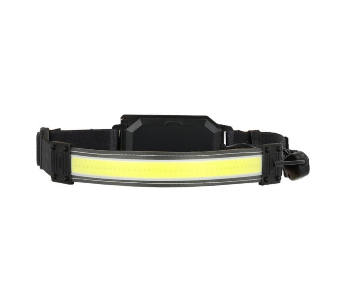 Újratölthető LED fejlámpa 2xLED/5V 180 lm 900 mAh fekete 004126