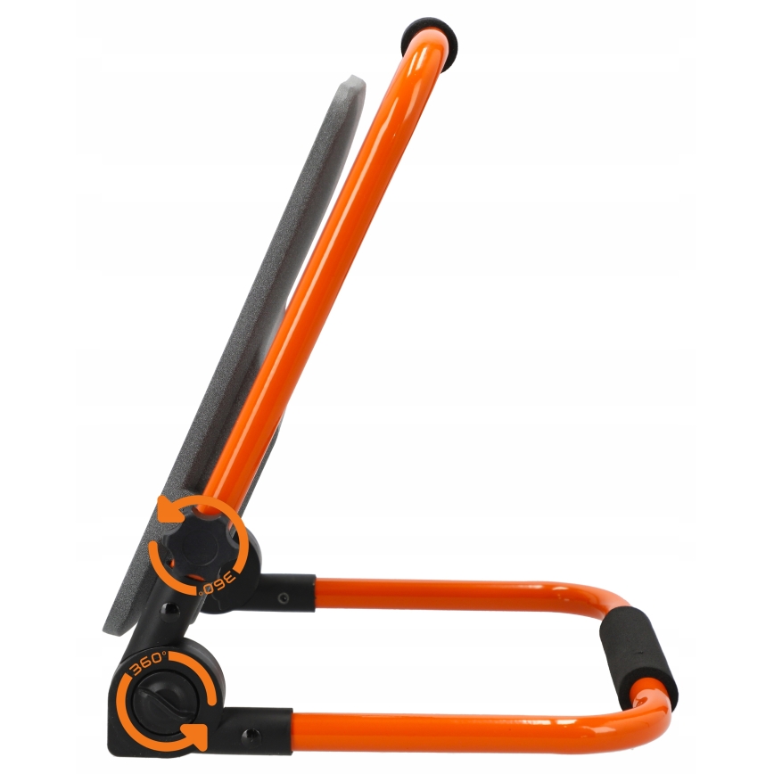 Újratölthető LED reflektor állvánnyal, 100 W, 3,2 V, 4500 K, 15000 mAh, IP65, narancssárga