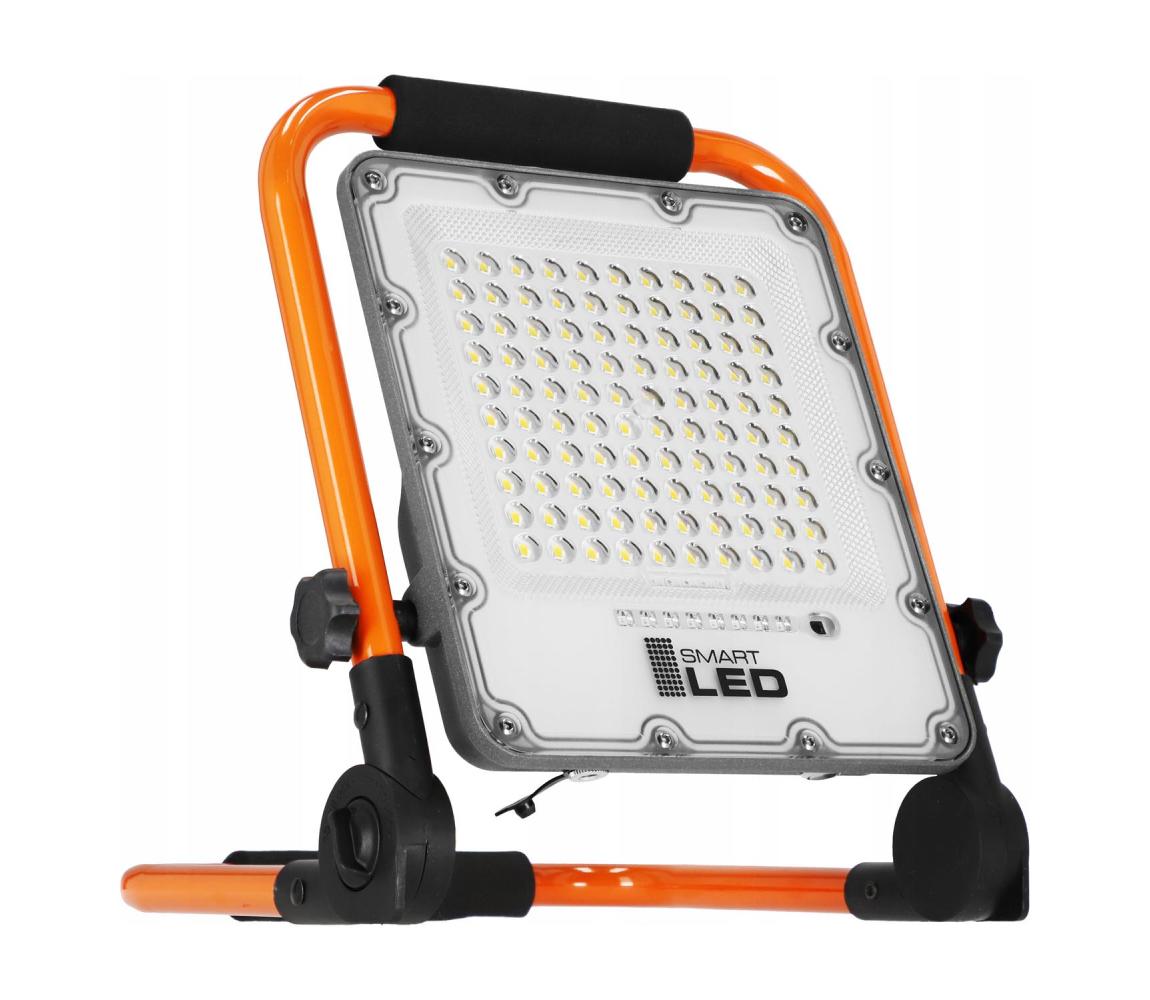 SmartLED Újratölthető LED reflektor állvánnyal LED/50W/3,2V 4500K 5000 mAh IP65 narancssárga 5891