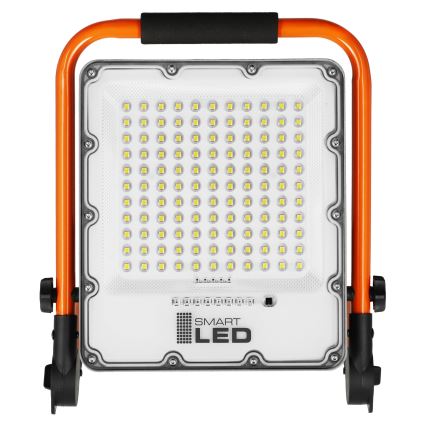 Újratölthető LED reflektor állvánnyal LED/50W/3,2V 4500K 5000 mAh IP65 narancssárga