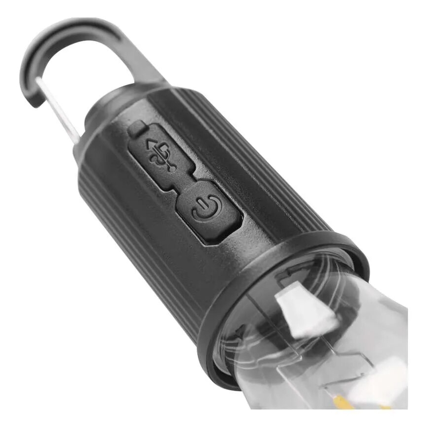 Újratölthető LED zseblámpa, USB-töltés, IP44, 90 lm, 400 mAh