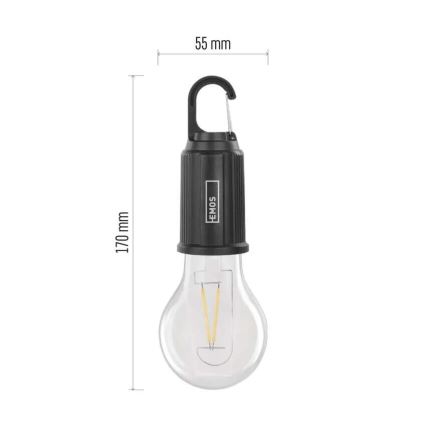 Újratölthető LED zseblámpa, USB-töltés, IP44, 90 lm, 400 mAh