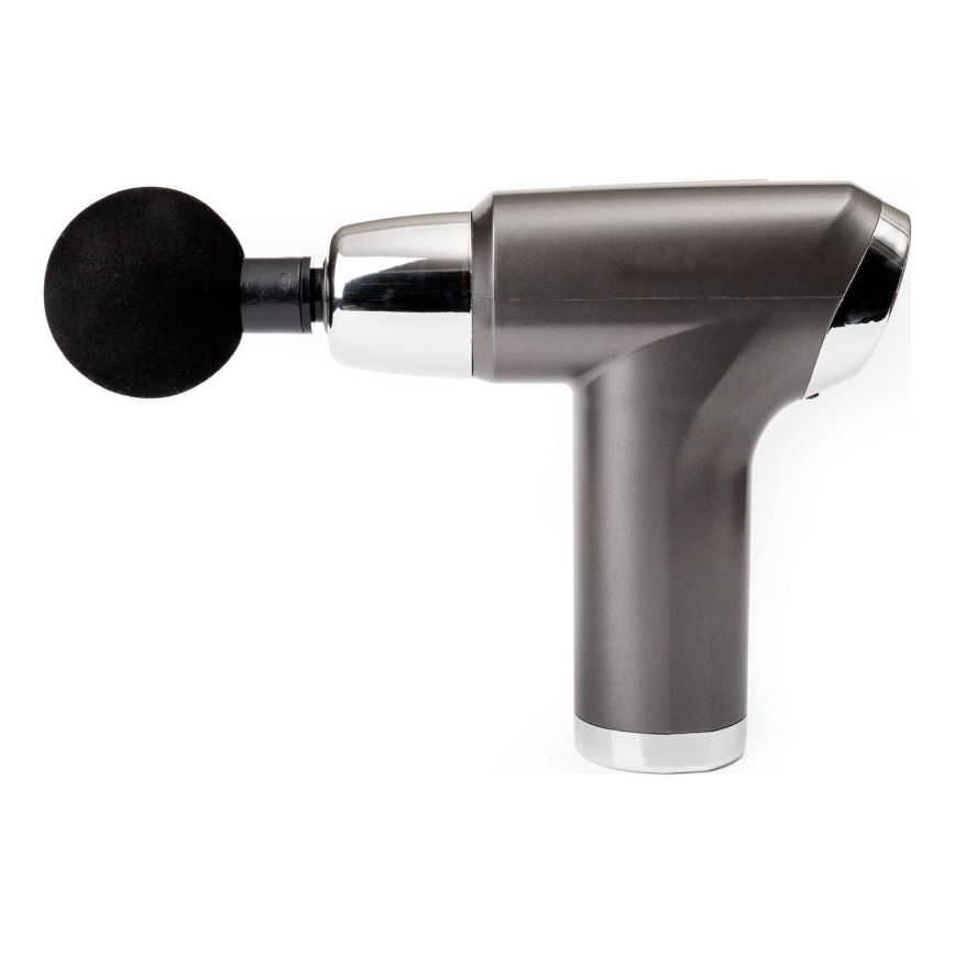 Újratölthető masszázspisztoly 4 fejjel 25W/5V 1200 mAh