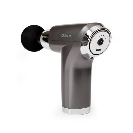 Újratölthető masszázspisztoly 4 fejjel 25W/5V 1200 mAh