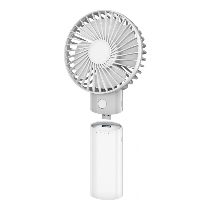 Újratölthető ventilátor beépített 4000 mAh/3,7 V powerbankkal, USB-C