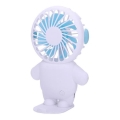 Újratölthető zsebméretű ventilátor 4,5W/5V 500 mAh fehér/kék