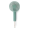 Újratölthető zsebventilátor 5W/5V 1200 mAh türkiz
