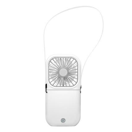Újratölthető zsebventilátor 5W/5V 2500 mAh fehér