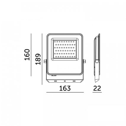 ULSAN LED-reflektor, 50 W, 230 V, 4000 K, IP65