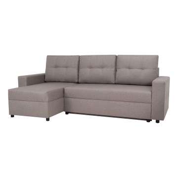 Univerzális sarok ülőgarnitúra fekvőfunkcióval és tárolóhellyel SEVILLA szürke