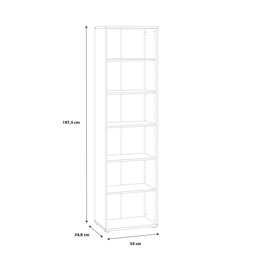 URAN fehér könyvespolc