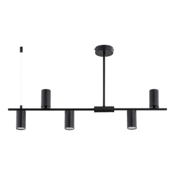 URANOS rúdon függő csillár 5xGU10/10W/230V fekete