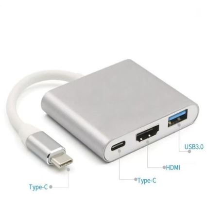 USB-C hub 3 az 1-ben, 100 W Power Delivery és 4K HDMI