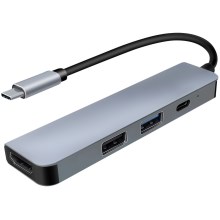 USB-C hub 4in1 Power Delivery 100W és HDMI 4K