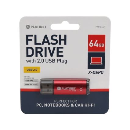 USB flash meghajtó 64GB piros