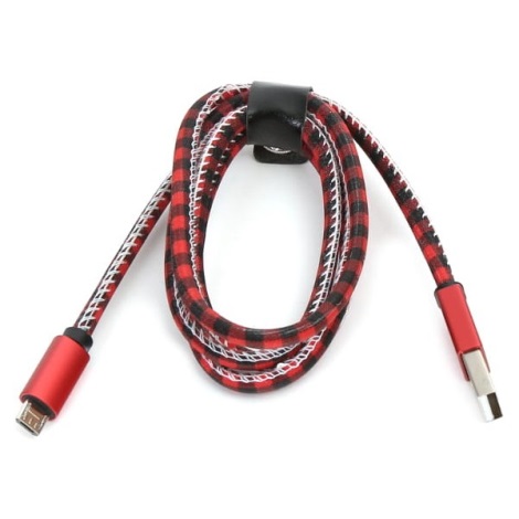 USB kábel USB A / Micro USB csatlakozó 1m piros