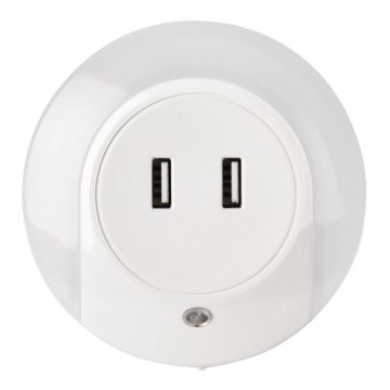 USB töltő LED megvilágítással LED/0,4W/230V