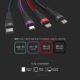 USB / USB Lightning  / MicroUSB / USB-C 1,2m többszínű