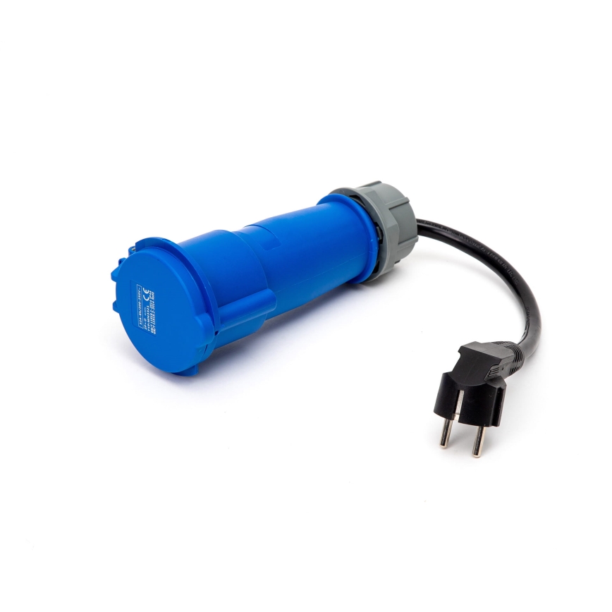 Utazási töltőállomás elektromos autókhoz EV/PHEV AC Típus 2 32A/230V 7,4kW IP55 5m + adapter 230V 3,7kW + tok
