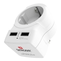 Utazó adapter Amerikához 230V + 2x USB port