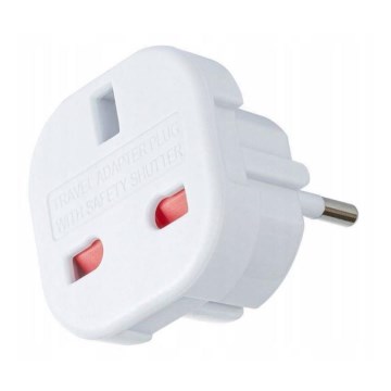 Utazó adapter UK dugóról EU aljzatba