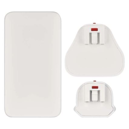 Utazóadapter cserélhető USB csatlakozófejekkel GaN 100-250V