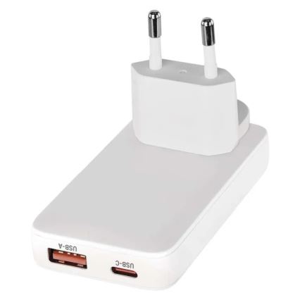 Utazóadapter cserélhető USB csatlakozófejekkel GaN 100-250V