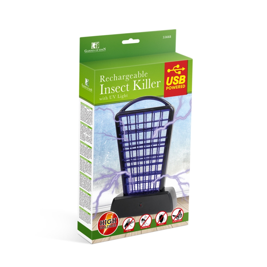 UV rovarcsapda, 1000 mAh/5V, fekete