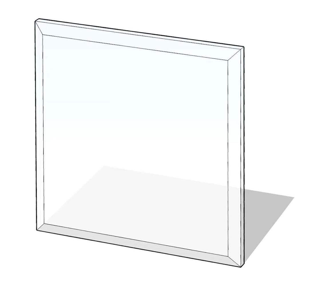 Lienbacher Üveg kandalló alá 1000x1000x8 mm négyzet 21.02.894.2