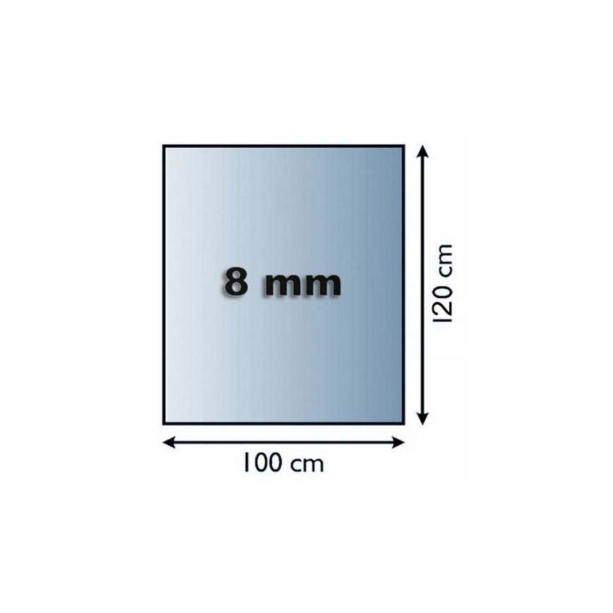 Üveg kandalló alá 1200x1000x8 mm téglalap