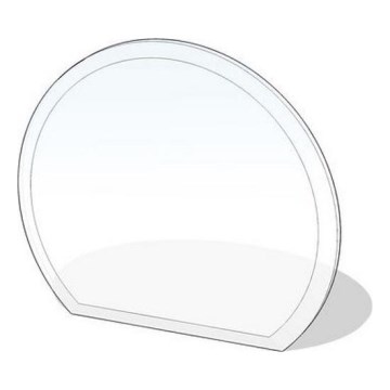 Üveg kandalló alá 1200x1050x8 mm félkör alakú