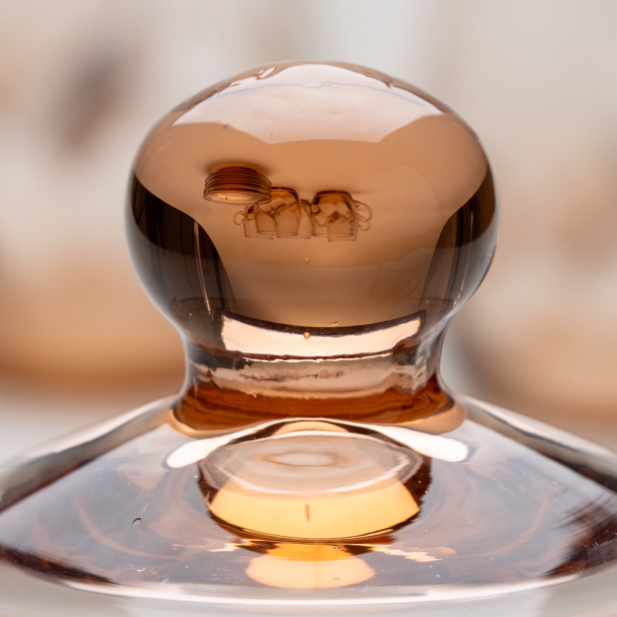 Üveg tea készlet barna