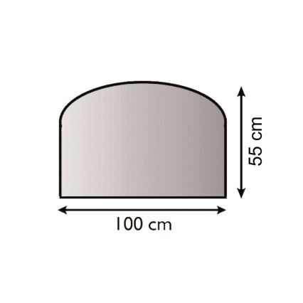 Üveg kandalló alá 1000x550x6 mm félköríves