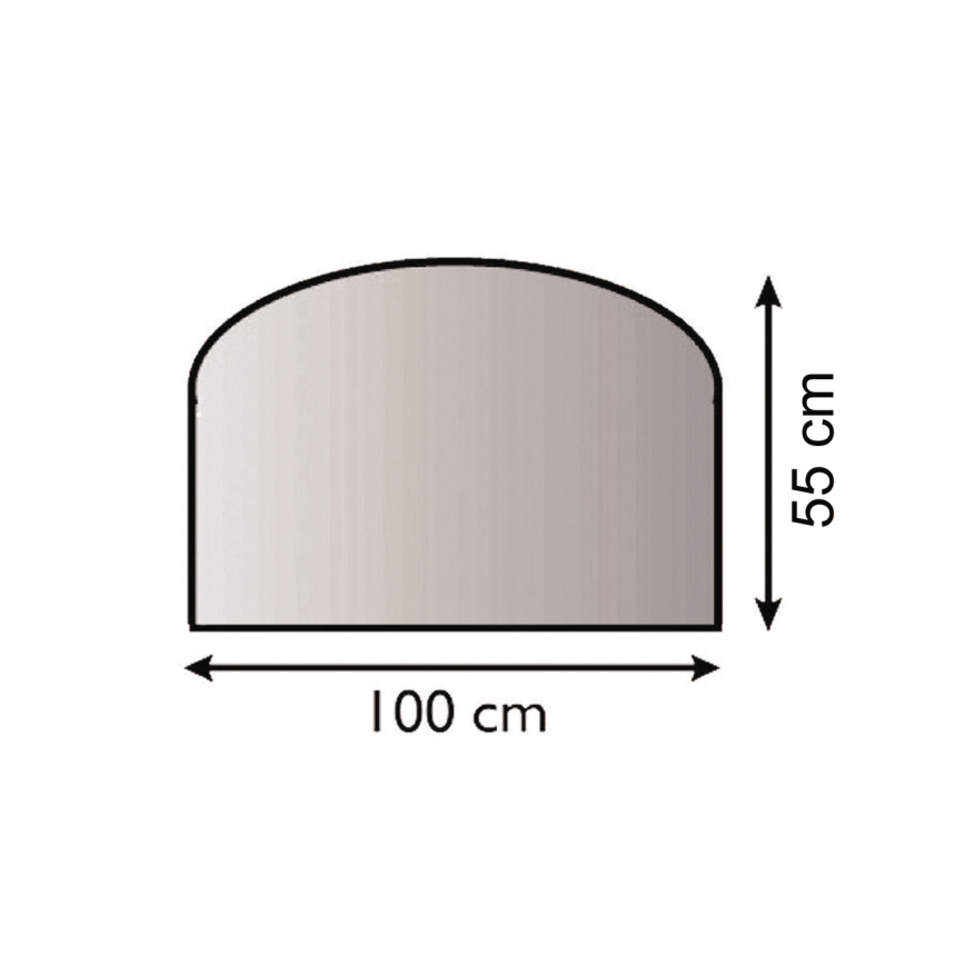 Üveg kandalló alá 1000x550x6 mm félköríves