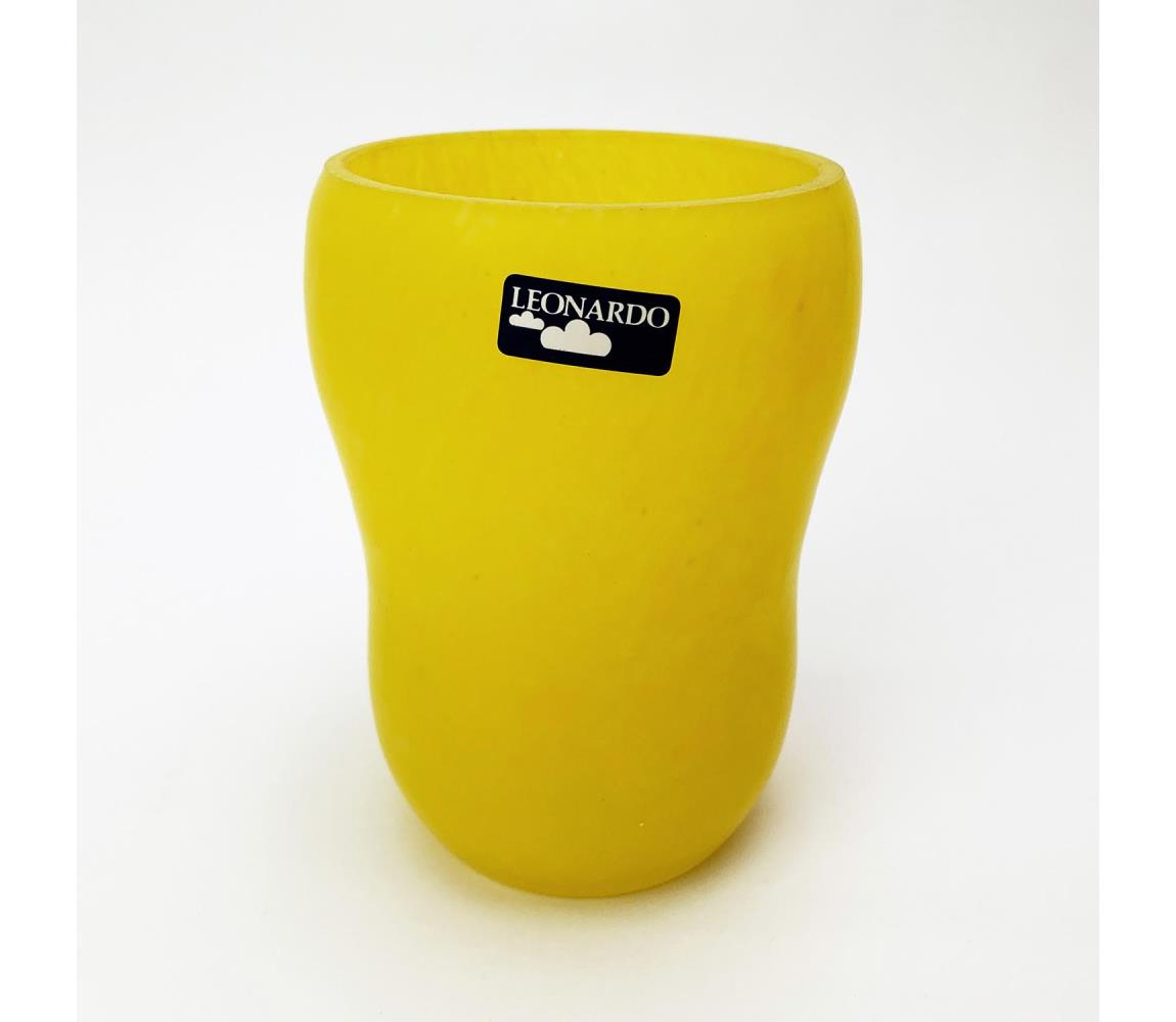 Üvegváza 14 cm sárga