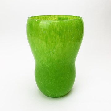 Üvegváza 23 cm zöld