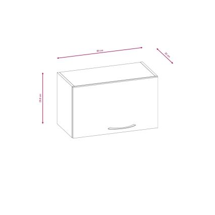 VALERIA 180 cm-es konyhabútor, barna/Sonoma tölgy