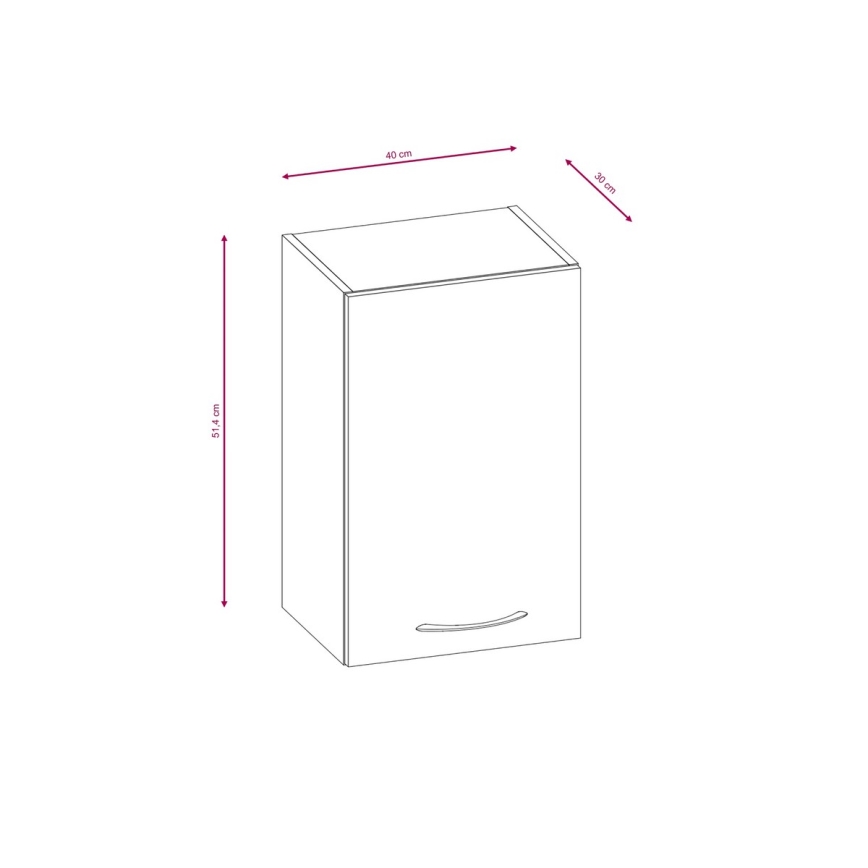 VALERIA 180 cm-es konyhabútor, barna/Sonoma tölgy