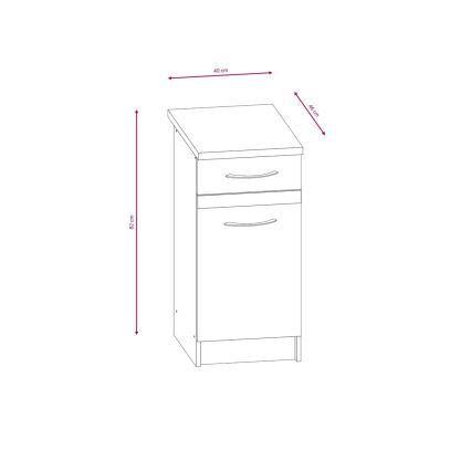 VALERIA 180 cm-es konyhabútor, sonoma tölgy/barna