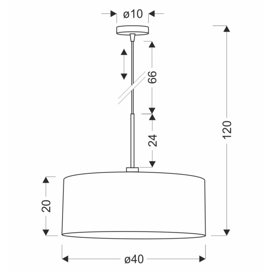 VANTI kábeles függőlámpa 1xE27/40W/230V téglavörös