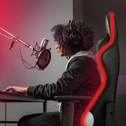 VARR Flash gaming szék LED RGB háttérvilágítással +távirányító fekete/fehér