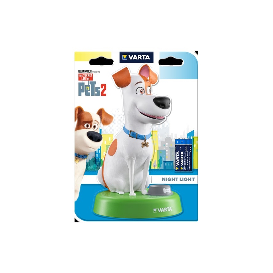 Varta 15641 - LED Gyermeklámpa THE SECRET LIFE OF PETS LED/3xAAA