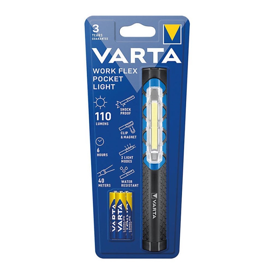 Varta 17647101421 - LED zseblámpa WORK FLEX POCKET LIGHT LED/3xAAA IPX4