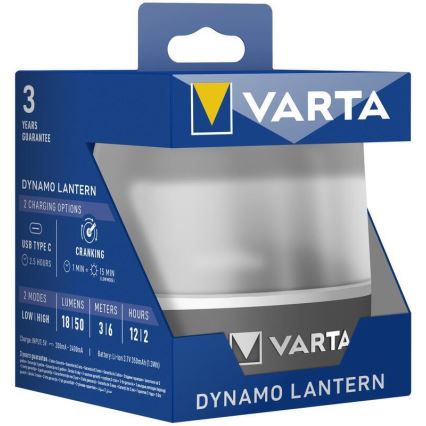 Varta 17670101111 - LED Újratölthető lámpa DYNAMO LANTERN LED/5V 350 mAhIP54